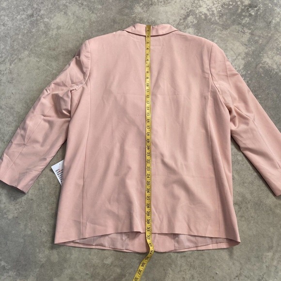 ASOS Blazer Womens 14 Pink Fitted Seamed Single Breasted 2 Button Closure - Picture 5 of 12